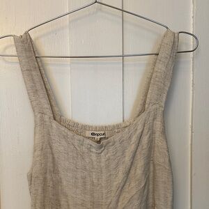 Rip Curl Natural Cream Linen Blend jumpsuit